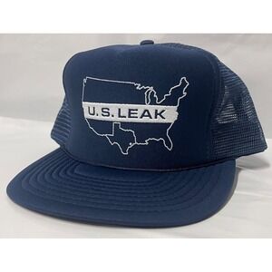 U.S. LEAK CAP TRUCKER HAT BLUE SNAP BACK